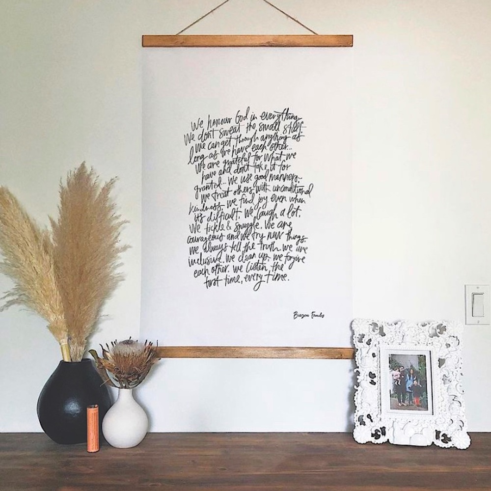 Custom Family Mantra Wall art